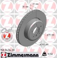 150.3434.20 - Tarcza hamulcowa ZIMMERMANN /przód/ COAT Z BMW 348x30