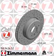 150.3434.52 - Tarcza hamulcowa ZIMMERMANN COAT Z BMW 348x30 SPORT /nawiercane/