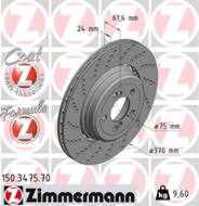 150.3475.70 - Tarcza hamulcowa ZIMMERMANN /tył L/ COAT Z BMW 370x24 FORMULA /nawiercane//pływająca