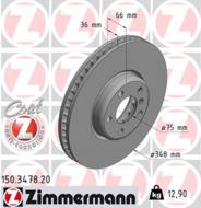 150.3478.20 - Tarcza hamulcowa ZIMMERMANN /przód L/ COAT Z BMW 348x36