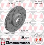 150.3478.54 - Tarcza hamulcowa ZIMMERMANN /przód L/ COAT Z BMW 348x36 BMW 5F10 10-