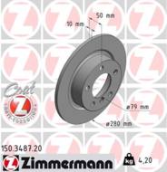 150.3487.20 - Tarcza hamulcowa ZIMMERMANN /tył/ COAT Z BMW 280x10 MINI