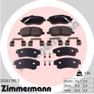 20261.190.2 - Klocki hamulcowe ZIMMERMANN (odp.GDB1503) PSA/FIAT/LANCIA