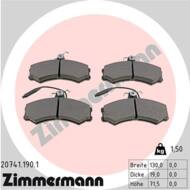 20741.190.1 - Klocki hamulcowe ZIMMERMANN (odp.GDB695) ALFA ROMEO/PSA/FIAT