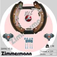 20990.115.0 - Szczęki hamulcowe ZIMMERMANN 229x42 PSA (odp.GSK1150) /+zestaw instal./