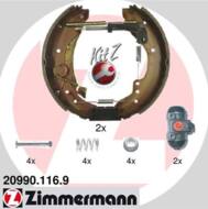 20990.116.9 - Szczęki hamulcowe ZIMMERMANN 254x57 PSA/FIAT (odp.GSK1219) /+zestaw instal./