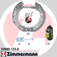 20990.123.6 - Szczęki hamulcowe ZIMMERMANN 203x38 FORD /+zestaw instal./ (odp.GSK1675)