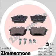 21861.170.1 - Klocki hamulcowe ZIMMERMANN /tył/ (odp.GDB1314) MITSUBISHI/VOLVO/DB