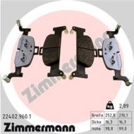 22402.960.1 - Klocki hamulcowe ZIMMERMANN /przód/ VAG A4 15-