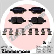 22930.170.2 - Klocki hamulcowe ZIMMERMANN /tył/ GM MOKKA X 18-