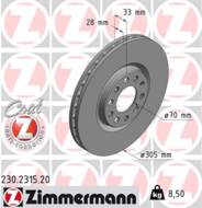 230.2315.20 - Tarcza hamulcowa ZIMMERMANN COAT Z FIAT 305x28