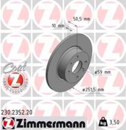 230.2352.20 - Tarcza hamulcowa ZIMMERMANN /tył/ COAT Z FIAT 2515x10