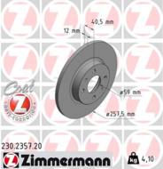 230.2357.20 - Tarcza hamulcowa ZIMMERMANN COAT Z FIAT 2575x12