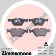 23183.195.9 - Klocki hamulcowe ZIMMERMANN /prod.OEM/ (odp.GDB1531) BMW