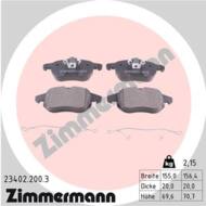 23402.200.3 - Klocki hamulcowe ZIMMERMANN (odp.GDB1613) OPEL/FIAT/SAAB