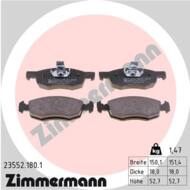 23552.180.1 - Klocki hamulcowe ZIMMERMANN /-CZ/ (odp.GDB1588) FIAT DOBLO 1/2-1.9JTD 03-05