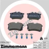 23554.170.1 - Klocki hamulcowe ZIMMERMANN /tył/ gr.17mm (odp.GDB1121) PSA/FIAT