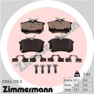 23554.170.3 - Klocki hamulcowe ZIMMERMANN /tył/ gr.17mm (odp.GDB1973) PSA/RENAULT