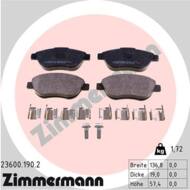 23600.190.2 - Klocki hamulcowe ZIMMERMANN (odp.GDB1464) PSA/FIAT/LANCIA