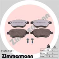 23600.990.1 - Klocki hamulcowe ZIMMERMANN PEUGEOT 307 01-