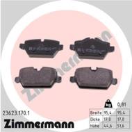 23623.170.1 - Klocki hamulcowe ZIMMERMANN /tył/ (odp.GDB1612) BMW/MINI