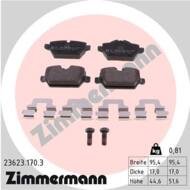 23623.170.3 - Klocki hamulcowe ZIMMERMANN /tył/ (odp.GDB1612) BMW/MINI