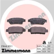 23646.165.1 - Klocki hamulcowe ZIMMERMANN /tył/ (odp.GDB3249) TOYOTA Avensis Verso 01-