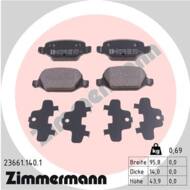 23661.140.1 - Klocki hamulcowe ZIMMERMANN /tył/ (odp.GDB1384) FIAT/LANCIA