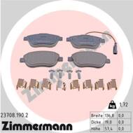 23708.190.2 - Klocki hamulcowe ZIMMERMANN (odp.GDB1483) FIAT/LANCIA/PSA