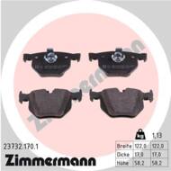 23732.170.1 - Klocki hamulcowe ZIMMERMANN /tył/ (odp.GDB1727) BMW