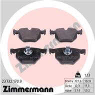 23732.170.9 - Klocki hamulcowe ZIMMERMANN /tył/ OEM! (odp.GDB1727) BMW