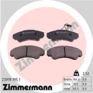 23919.195.1 - Klocki hamulcowe ZIMMERMANN (odp.GDB1518) PSA/FIAT