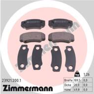 23921.200.1 - Klocki hamulcowe ZIMMERMANN /tył/ (odp.GDB1521) PSA/FIAT