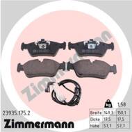 23935.175.2 - Klocki hamulcowe ZIMMERMANN /+CZ/ (odp.GDB1625) BMW