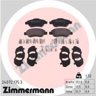 24072.175.3 - Klocki hamulcowe ZIMMERMANN (odp.GDB1589) FIAT