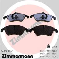 24310.990.1 - Klocki hamulcowe ZIMMERMANN DB W204 C-KLASA 07-