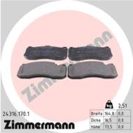 24316.170.1 - Klocki hamulcowe ZIMMERMANN /przód/ (odp.GDB1802) BMW /performance brake/