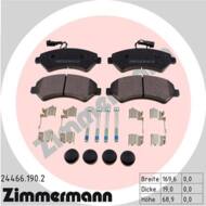 24466.190.2 - Klocki hamulcowe ZIMMERMANN /+zestaw instal./ (odp.GDB1703) PSA/FIAT