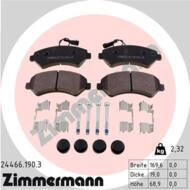 24466.190.3 - Klocki hamulcowe ZIMMERMANN /+zestaw instal./ (odp.GDB1703) PSA/FIAT