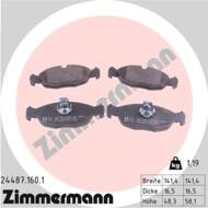 24487.160.1 - Klocki hamulcowe ZIMMERMANN /tył/ (odp.JLM21220) JAGUAR