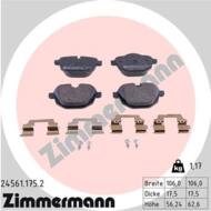 24561.175.2 - Klocki hamulcowe ZIMMERMANN /tył/ (odp.3421 6 788 284) BMW