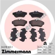 24578.165.1 - Klocki hamulcowe ZIMMERMANN /tył/ (odp.GDB1740) PSA/FIAT