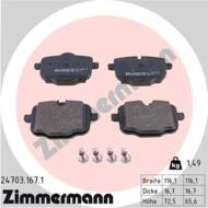 24703.167.1 - Klocki hamulcowe ZIMMERMANN /tył/ (odp.3421 2 284 389) BMW