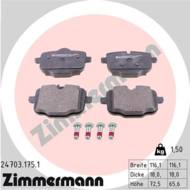 24703.175.1 - Klocki hamulcowe ZIMMERMANN /tył/ (odp.GDB1869) BMW