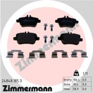 24848.185.3 - Klocki hamulcowe ZIMMERMANN /tył/ DB W246 B-KLASA 11-