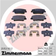 25153.155.2 - Klocki hamulcowe ZIMMERMANN /tył/ HYUNDAI SANTA FE III 12-