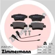25357.175.2 - Klocki hamulcowe ZIMMERMANN /tył/ (odp.GDB1872) FIAT
