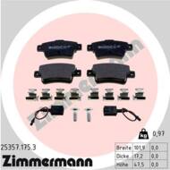 25357.175.3 - Klocki hamulcowe ZIMMERMANN /tył/ (odp.GDB1872) FIAT