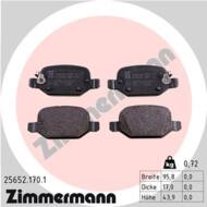 25652.170.1 - Klocki hamulcowe ZIMMERMANN /tył/ (odp.GDB2002) FIAT