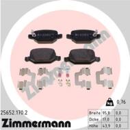 25652.170.2 - Klocki hamulcowe ZIMMERMANN /tył/ (odp.GDB2002) FIAT